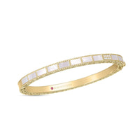 Roberto Coin 18K Yellow Gold Diamond and White Mother of Pearl Bangle Bracelet