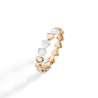 Vhernier 18K Rose Gold Rock Crystal and White Mother of Pearl Freccia Bracelet