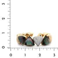 Vhernier 18K White Gold Diamond and Rock Crystal Freccia Bracelet