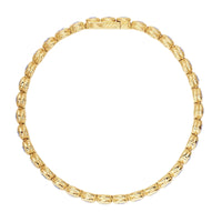 Bezel Set Tennis Bracelet 18K Yellow Gold with Tanzanite, 4.7mm