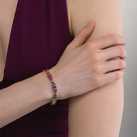 Emily P. Wheeler 18K Yellow Gold Marquise Shaped Multi Gemstone Arashi Bracelet