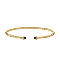 Micro Cablespira® Flex Bracelet 18K Yellow Gold with Black Onyx, 2.6mm
