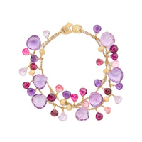 Marco Bicego 18K Yellow Gold Paradise Mixed Purple Gemstone Bracelet