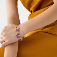 Marco Bicego 18K Yellow Gold Paradise Mixed Purple Gemstone Bracelet