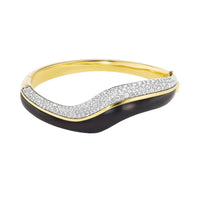 Emily P. Wheeler 18K Yellow and Black Gold Moana Diamond Wave Bracelet