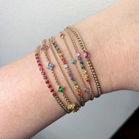 Zoe Chicco 14K Yellow Gold Floating Gemstone Chain Bracelet
