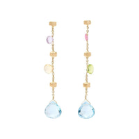 Marco Bicego Paradise 18K Yellow Gold Mixed Stones Drop Earrings
