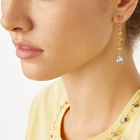 Marco Bicego Paradise 18K Yellow Gold Mixed Stones Drop Earrings
