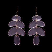 18K Yellow Gold Rose Quartz Totem Drop Earrings