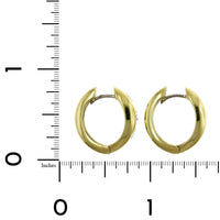 18K Yellow Gold Tourmaline Huggie Earrings