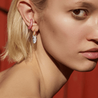 18K Yellow Gold Howlite Drop Earrings