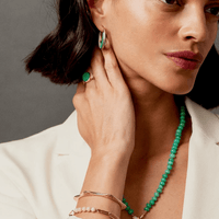 Sorellina 18K Yellow Gold Chrysoprase and Opal Hoop Earrings