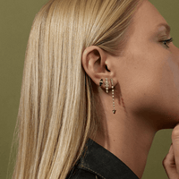 Sorellina 18K Yellow Gold Pietra Black Onyx Stud Earrings