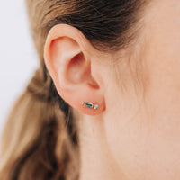 Anzie 14K Yellow Gold Emerald and Turquoise Stud Earrings