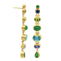 Mallary Marks 22K Yellow Gold Multi Stone Drop Earrings