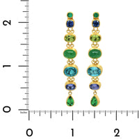 Mallary Marks 22K Yellow Gold Multi Stone Drop Earrings