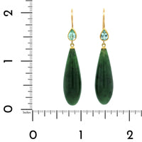 Mallary Marks 22K Yellow Gold Jade Drop Earrings
