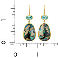 Mallary Marks 22K Yellow Gold Yowah Opal Drop Earrings
