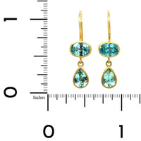 Mallary Marks 22K Yellow Gold Mint Green Paraiba Drop Earrings