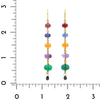 Mallary Marks 22K Yellow Gold Multi Stone Drop Earrings