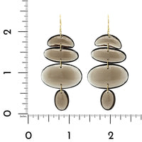 18K Yellow Gold Smokey Quartz Drop Earrings
