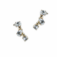 Anzie 14K Yellow Gold Topaz Climber Earrings