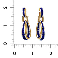 Etho Maria 18K Yellow Gold Lapis and Ceramic Drop Earrings