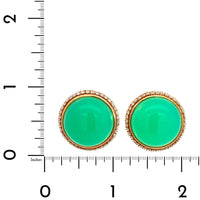 Eclat Jewels 18K Rose Gold Chrysoprase & Diamond Stud Earrings
