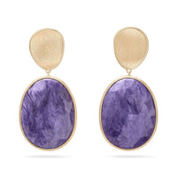 Marco Bicego 18K Yellow Gold Lunaria Charoite Drop Earrings