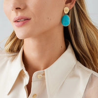 Marco Bicego 18K Yellow Gold Lunaria Turquoise Drop Earrings