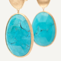 Marco Bicego 18K Yellow Gold Lunaria Turquoise Drop Earrings