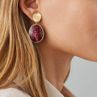 Marco Bicego 18K Yellow Gold Lunaria Thulite Drop Earrings