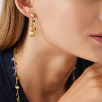 Marco Bicego 18K Yellow Gold Africa Multi Stone Drop Earrings