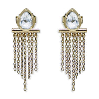 Anzie 14K Yellow Gold Melia Fringe Topaz Earrings