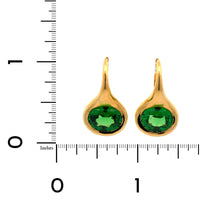 Eclat Jewels 18K Yellow Gold Green Tsavorite Garnet Earrings