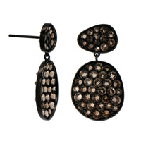 Etho Maria 18K Rose Gold Smoky Quartz and Black Rhodium Drop Earrings