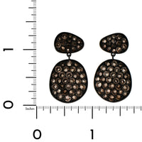 Etho Maria 18K Rose Gold Smoky Quartz and Black Rhodium Drop Earrings