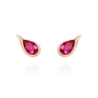 Fernando Jorge 18K Rose Gold Pear Cut Rubellite Ignite Stud Earrings