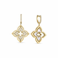 Roberto Coin 18K Yellow Gold Diamond and Mother of Pearl Pirouette Drop Earrings