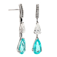 Zydo 18K White Gold Tourmaline and Diamond Earrings