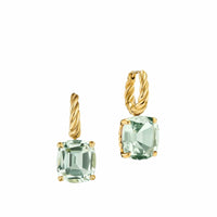 Marbella Drop Earrings 18K Yellow Gold with Prasiolite, 11mm