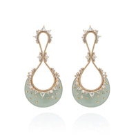 Fernando Jorge 18K Yellow Gold Diamond, Aquamarine, and Topaz Fusion Drop Earrings