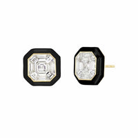 Emily P. Wheeler 18K Yellow Gold Diamond Puzzle Stud Earrings