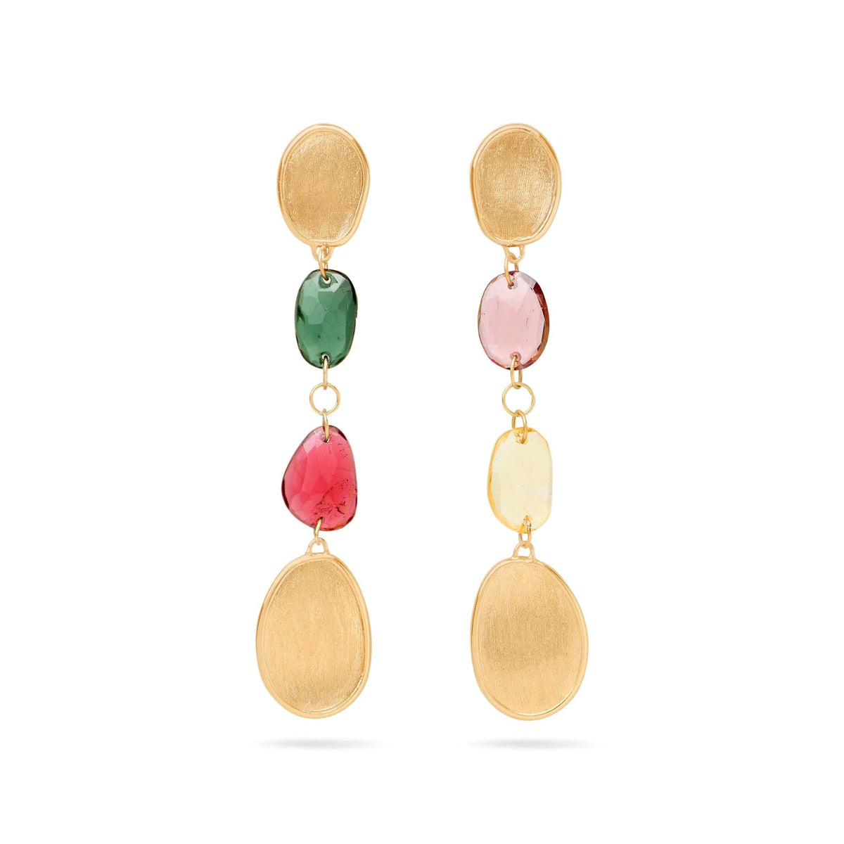 Marco Bicego 18K Yellow Gold Lunaria Tourmaline Drop Earrings