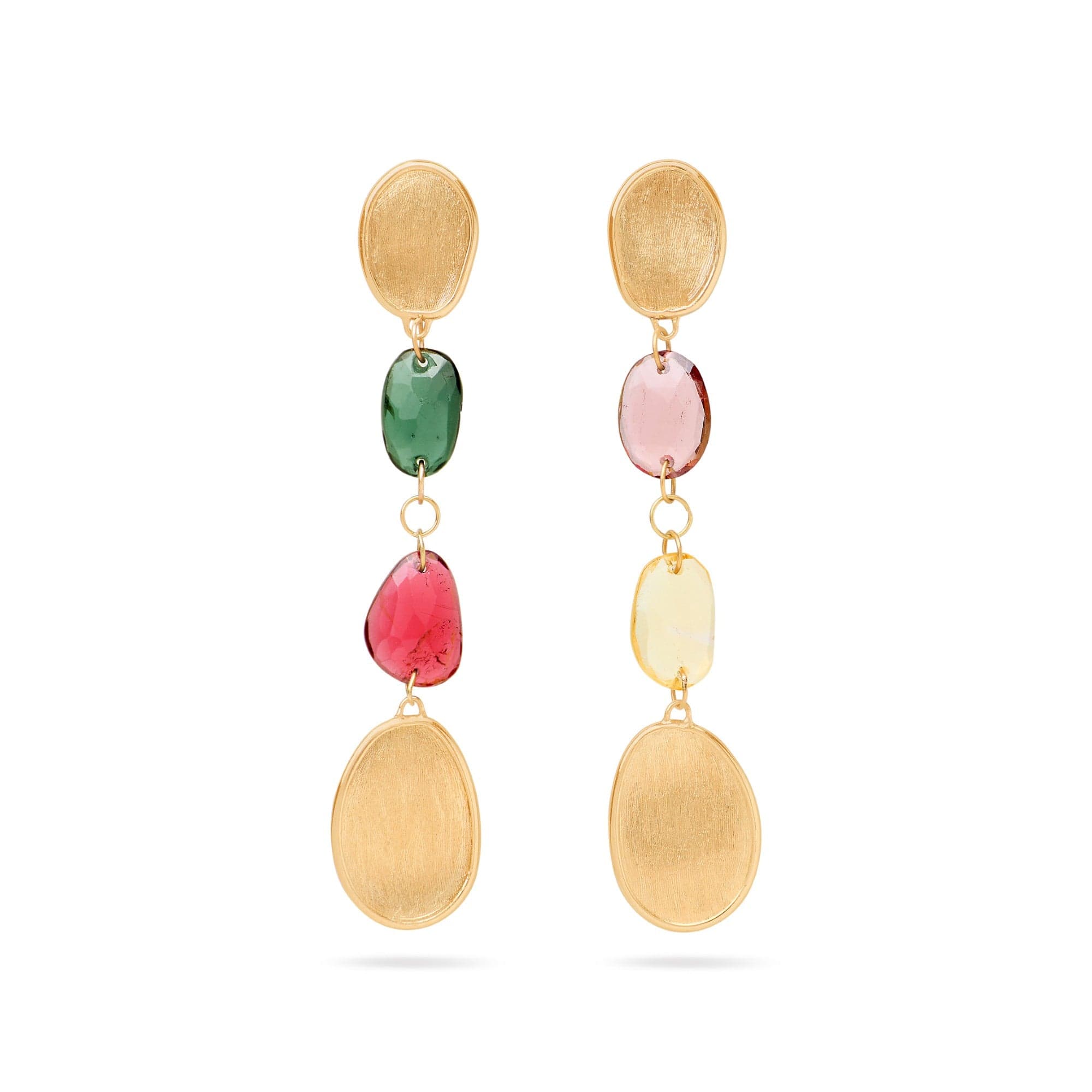 Marco Bicego 18K Yellow Gold Lunaria Tourmaline Drop Earrings