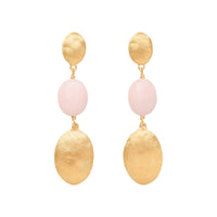Marco Bicego Siviglia 18K Yellow Gold Pink Opal Triple Drop Earrings