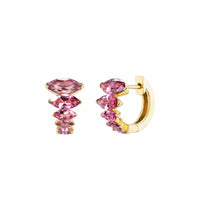 Emily P. Wheeler 18K Yellow Gold Pink Tourmaline Arashi Huggie Earrings