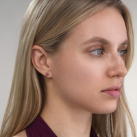 Emily P. Wheeler 18K Yellow Gold Pink Tourmaline Mini Pollack Stud Earrings