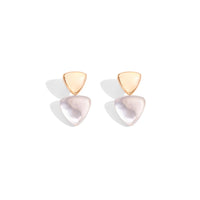 Vhernier 18K Rose Gold Rock Crystal and Mother of Pearl Drop Earrings