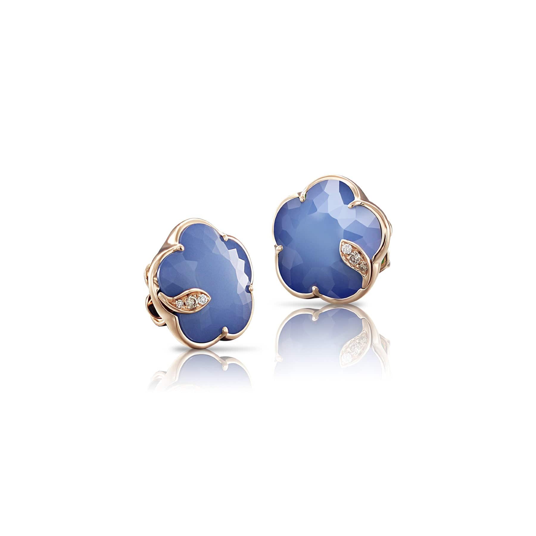 Pasquale Bruni 18K Rose Gold Diamond and Lapis Petit Joli Earrings